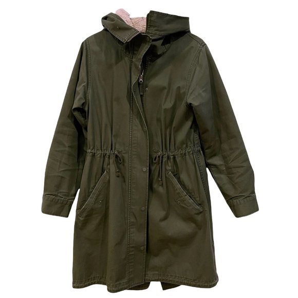 Uniqlo Modern Military-Style Parka - S, Army Green - Picture 2 of 7